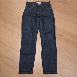 Everlane Jeans Women's 25 Dark Blue Stretch Mid Rise Regular Ankle Fits 26 x 26